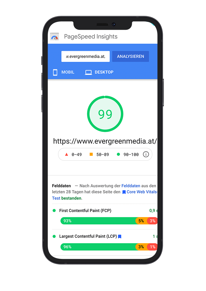 pagespeed wordpress evergreen mobile